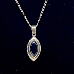 2 piece set Vintage Black Onyx Necklace & Earrings